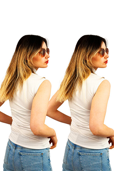 Betimoda Women's Zero Sleeve Half Turtleneck Body 2 Pieces