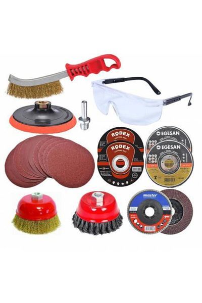 NZB Spiral Grinding Hook and Loop Sanding Metal Cutter Disc Brush Set 37 Pieces