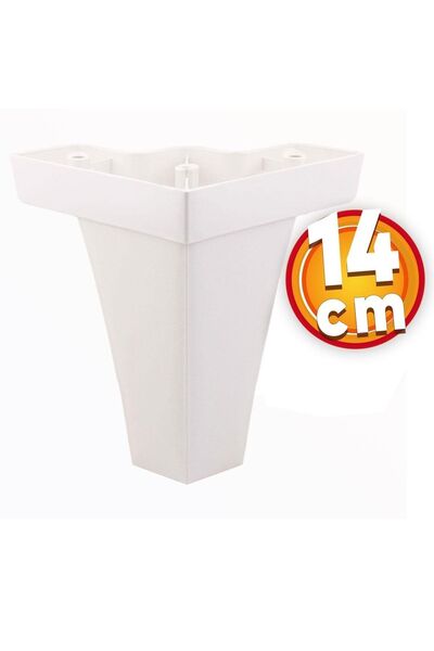 NZB Lüks Mobilya Kanepe Sehpa Tv Ünitesi Koltuk Ayağı 14 Cm Beyaz Baza Ayak