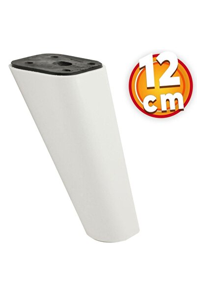 NZB Lüks Mobilya Kanepe Sehpa Tv Ünitesi Koltuk Ayağı 12 Cm Beyaz Oval Baza Ayak