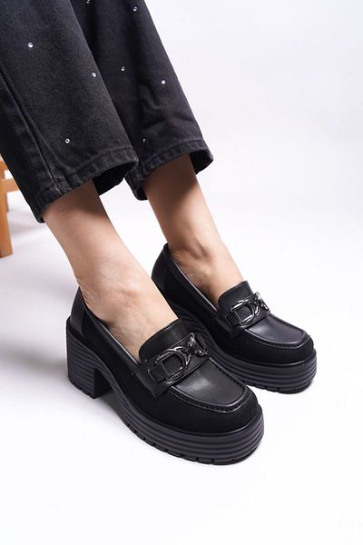 Riccon Γυναικείο Loafer Gwassien 0012500   Μαύρο σουέτ