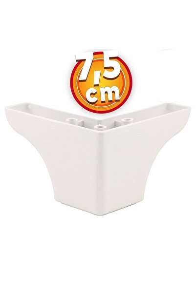 NZB Lüks Mobilya Kanepe Sehpa Tv Ünitesi Koltuk Ayağı 7.5 Cm Beyaz Baza Ayak