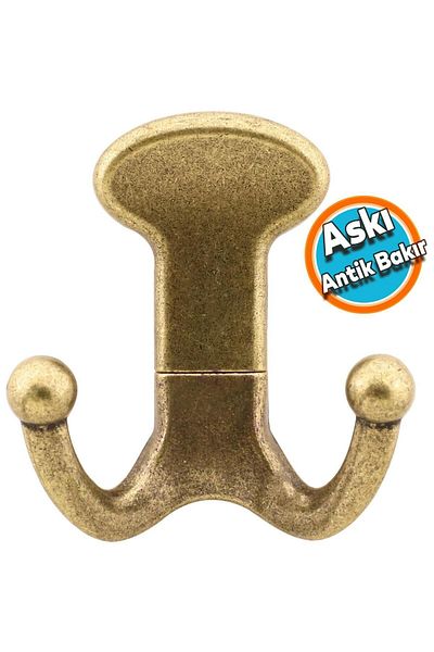 NZB Antique Yellow Metal - Furniture Cloakroom Wall Hanger and Wardrobe Clothes Rack