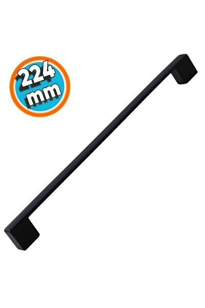 NZB Mobilya Mutfak Banyo Dolabı Çekmece Dolap Kapak Kulpu Kulbu Mat Siyah 224...