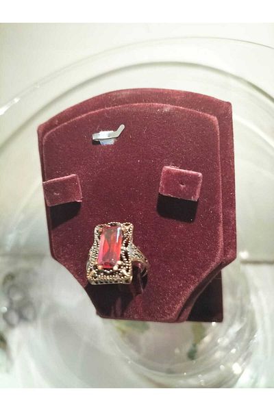 QF COSMETİCS Authentic Red Stone Ring