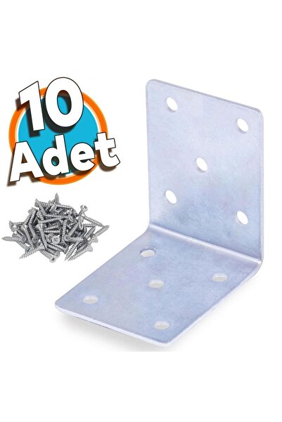 NZB Mobilya Duvar Raf Dolap Köşe Bağlantı Sabitleme L Demir Köşebent Metal Gö...
