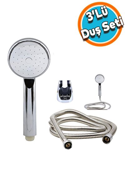NZB Duş Seti Spiral Fişkiye Banyo Duş Başlığı Set Fiskiyesi Telefonu Yuvarlak...