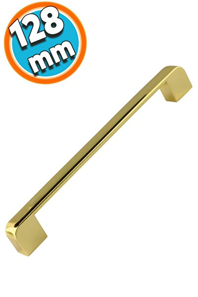 NZB Çekmece Dolap Mutfak Kulpu Kapak Kulbu Metal Kulp Mobilya Gold Renk 128 mm Dolabı Kulpları