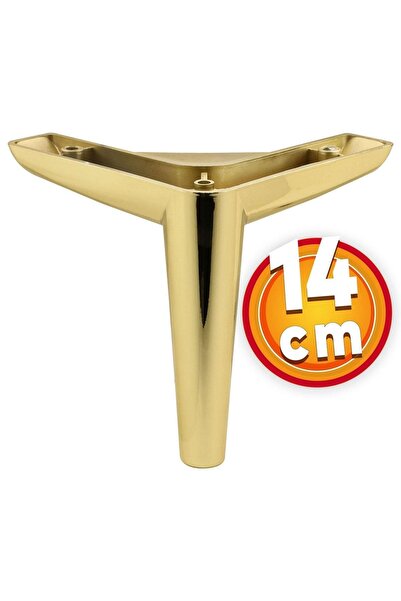 NZB Lüks Mobilya Kanepe Sehpa Tv Ünitesi Koltuk Ayağı 14 Cm Gold Altın Baza Ayak