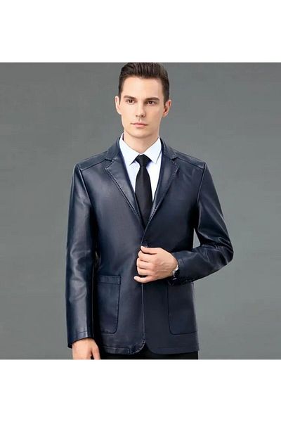 NYC GİYİM TEKSTİL Genuine Leather - Thin Section Blazer Classic Jacket