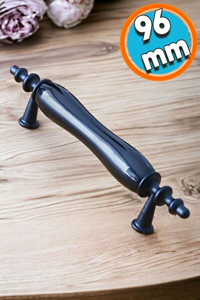 NZB Porselen Siyah 96 mm Kulplar Mobilya Mutfak Dolabı Çekmece Dolap Kapak Kulpu Kulbu 9.6 cm