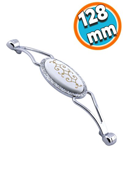 NZB Mobilya Kulp Mutfak Dolabı Çekmece Dolap Kulpları Kapak Kulpu Kulbu Krom Renk 128 mm Metal