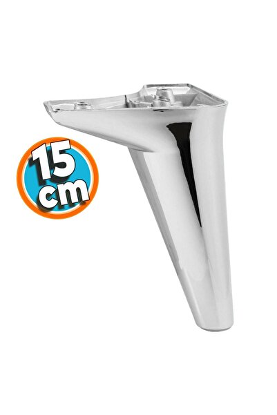 NZB Mobilya Yatak Kanepe Baza Koltuk Ayağı Krom Renk 15 Cm Ayak
