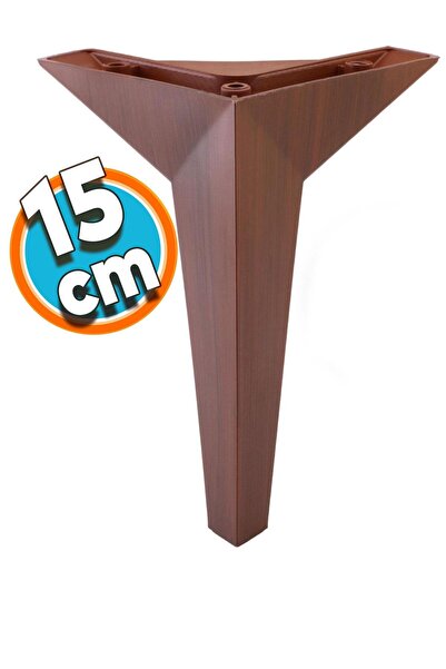 NZB Mobilya Kanepe Sehpa Tv Ünitesi Koltuk Ayağı 15 Cm Kahverengi Baza Ayak
