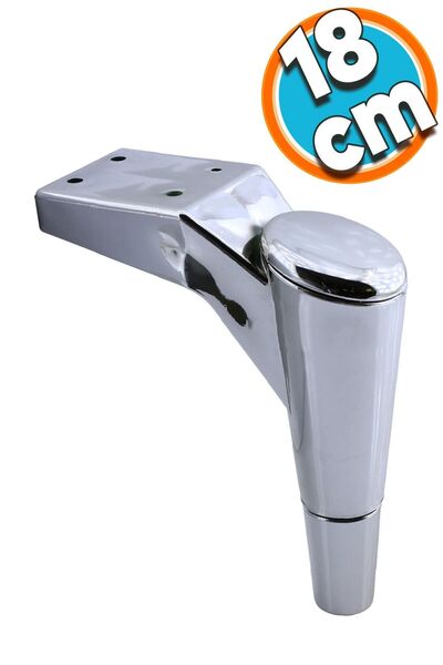 NZB Mobilya Kanepe Sehpa TV Ünitesi Koltuk Ayağı 18 cm Krom Baza Ayak