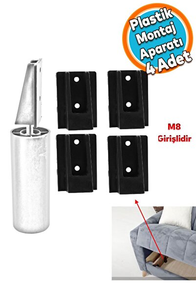 NZB Mobilya Kanepe Masa Baza Sehpa Gizli Montaj Ayağı Plastik Bağlantı Aparat...