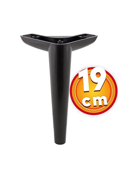NZB Lüks Mobilya Kanepe Sehpa Tv Ünitesi Koltuk Ayağı 19 Cm Siyah Baza Ayak