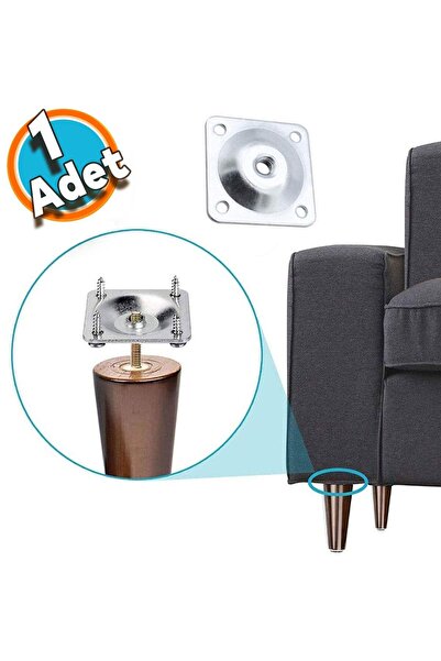 NZB Mobilya Kanepe Masa Baza Zigon Sehpa Ayağı Metal Bağlantı Aparatı M8 Civa...