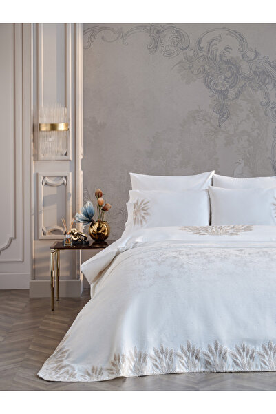 Doqu Home Orlando Çift Kişilik Çeyiz Seti - Ekru