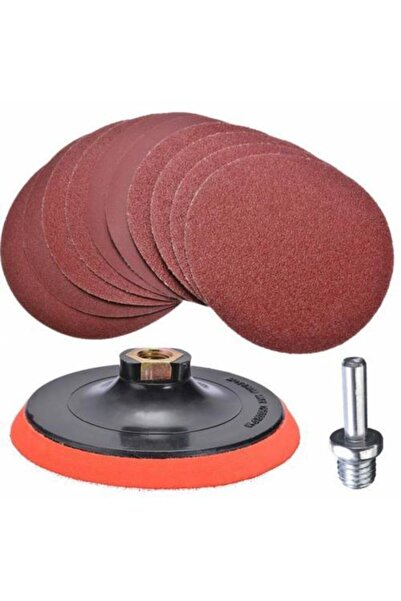 UGR طقم صنفرة فيلكرو + ملحق مثقاب 115 ملم 14 قطعة