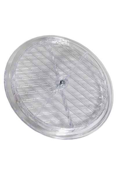 NZB Doğalgaz Havalandırma Yuvarlak Mutfak Cam Menfezi Şeffaf 18 Cm