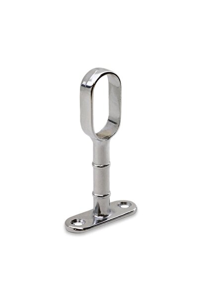 NZB Mobilya Askı Flanşı Açık Ağız Oval Dolap Elbise Askı Aparatı Boru Tutucu (2 Adet)