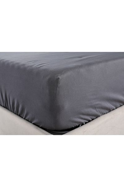 Doqu Home Colorful Fitted Sheet Single - Anthracite
