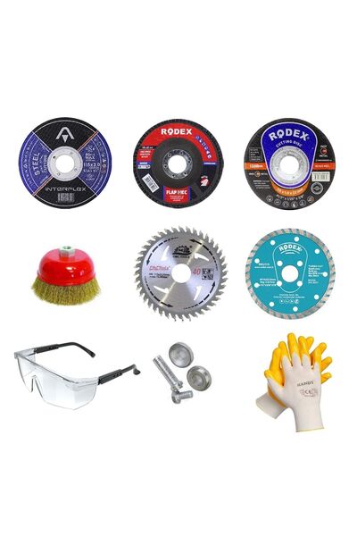 NZB 9 Parça Mermer Inox Ahşap Metal Kesici Kesme Spiral Taşlama Seti