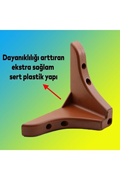 NZB Lüks Mobilya Kanepe Sehpa Tv Ünitesi Koltuk Ayağı 9.5 Cm Kahverengi Ahşap Desenli Baza Ayak