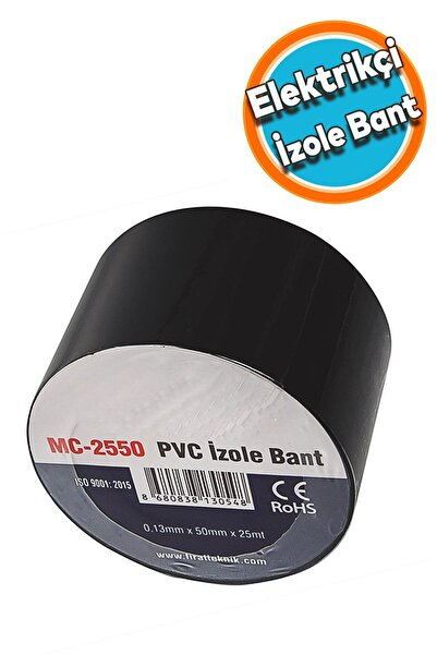 NZB Elektrikçi Bandı İzolasyon Siyah İzole Elektirik Kablo Bant Bandı Pvc 0.1...