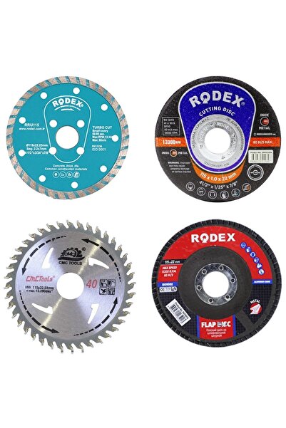 NZB 4 Parça Mermer Metal Ahşap Demir Fayans Kesici Kesme Diski Seti