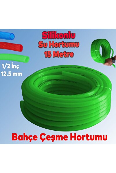 NZB Bahçe Çeşme Su Hortumu İç Çap 1/2 Naturel Silikonlu Sulama Araç Yıkama Ho...