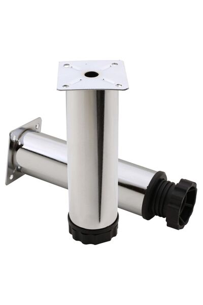 NZB Mobilya Kanepe Baza Koltuk Metal Destek Ayağı Ayarlanabilir Krom Ayak 15 Cm