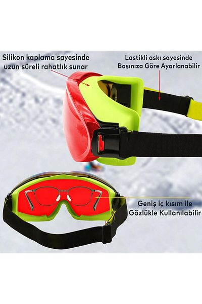 NZB Can Change Ski Goggles Glassed Antifog Sun Snow Protective Glasses Red Snowboard Glasses Eyewear