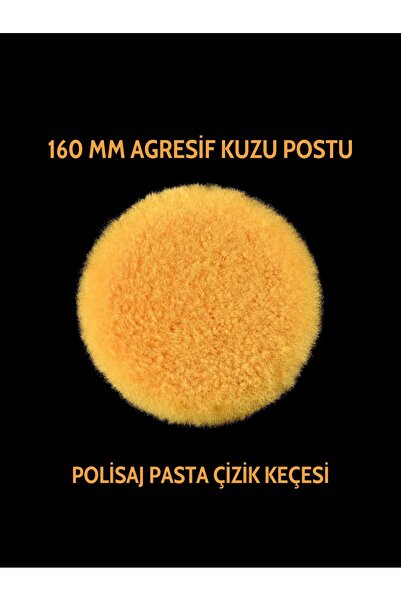 Gloss Detailing Kuzu Postu Agresif Çizik Giderici Polisaj Keçesi 160mm 1 Adet
