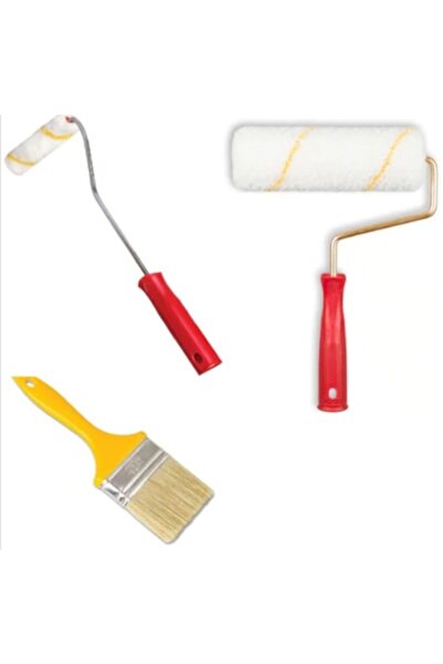 EROĞLU 3'lü Boyacı Seti / 20'lik Rulo - 10'luk Parmak Rulo - 3'lük Fırça