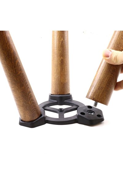 NZB Mobilya Masa Sehpa Üçlü Plastik Bağlantı Aparatı Açılı Dereceli Ayak Tabanı