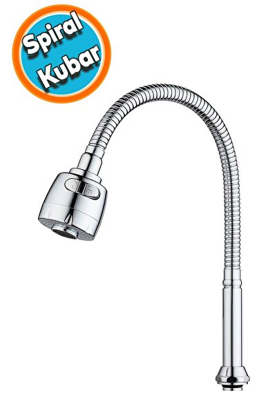 NZB Mutfak Banyo Musluk Batarya Kuğu Evye Borusu Spiral Hortumlu Krom Renk 2 ...