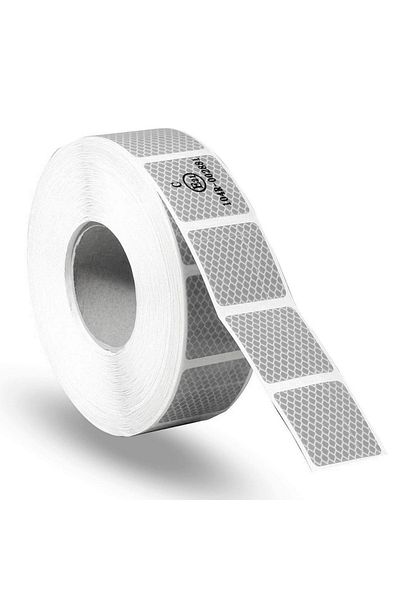 NZB 1 Meter Tuvturk Approved Reflective Highlighter Cut Strip Tape Cut Warning Tape White
