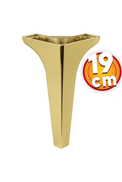 NZB Lüks Mobilya Kanepe Sehpa Tv Ünitesi Koltuk Ayağı 19 Cm Altın Gold Baza Ayak