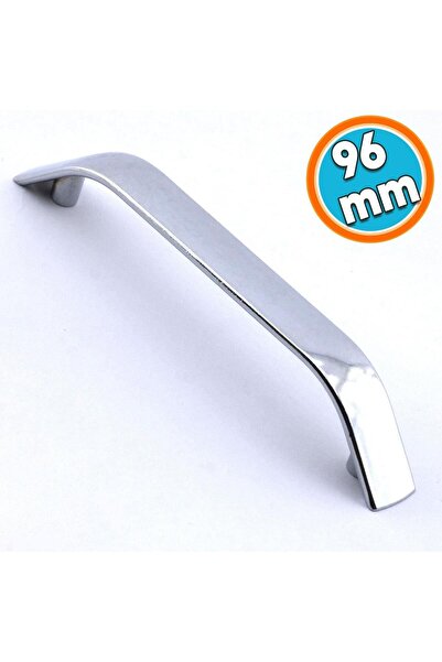 NZB Mobilya Mutfak Dolabı Çekmece Dolap Kulpları Kapak Kulpu Kulbu Krom Renk 96 mm Metal Kulp