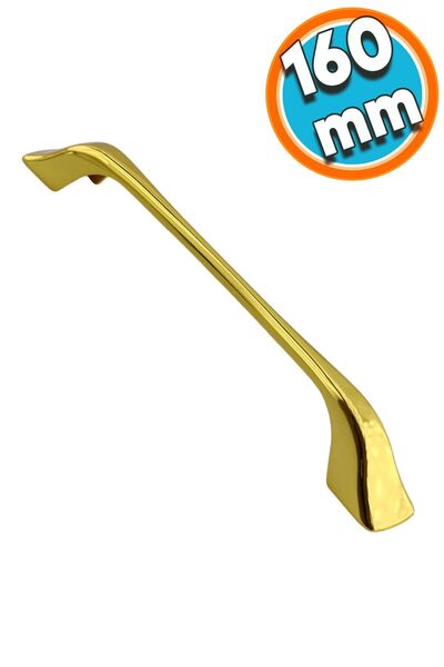 NZB Mobilya Mutfak Dolabı Çekmece Dolap Kapak Kulpu Kulbu 160 mm Gold Metal Kulp