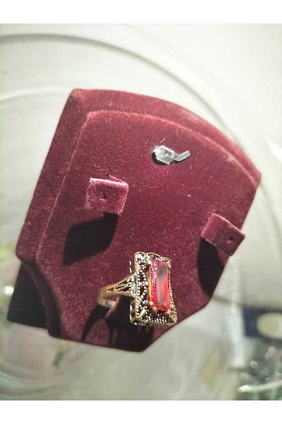 QF COSMETİCS Authentic Red Stone Ring