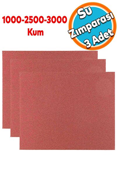 NZB Far Temizleme Parlatma Su Zımpara Seti A4 Boyutunda 1000-2500-3000 Kum (3...