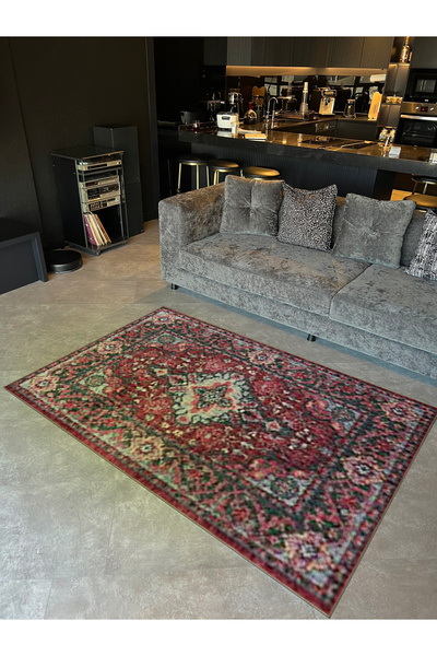 Rugs Modern Halı Fuchsia Tone Ethnic Motif Traditional Patterned Vintage Deco...