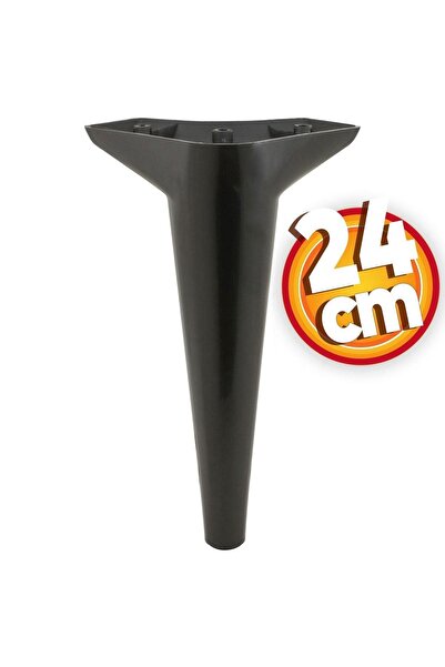 NZB Lüks Mobilya Kanepe Sehpa Tv Ünitesi Koltuk Ayağı 24 Cm Siyah Baza Ayak