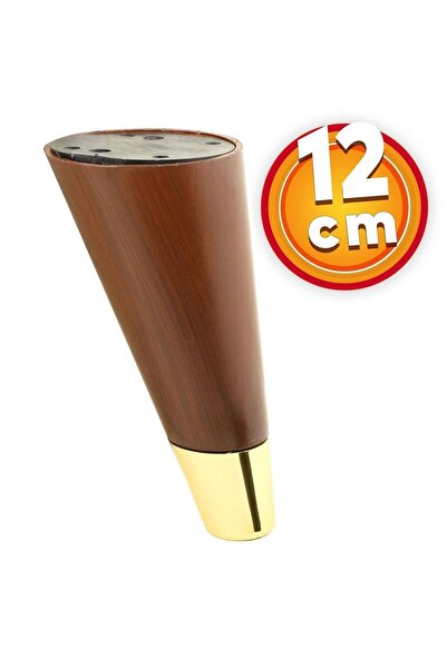NZB Lüks Mobilya Sehpa Tv Ünitesi Koltuk Ayağı 12 Cm Kahverengi Ahşap Desenli...