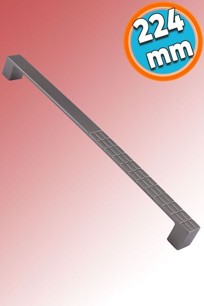 NZB Mobilya Mutfak Dolabı Çekmece Dolap Kapak Kulpu Kulbu Füme 224 mm Desenli...