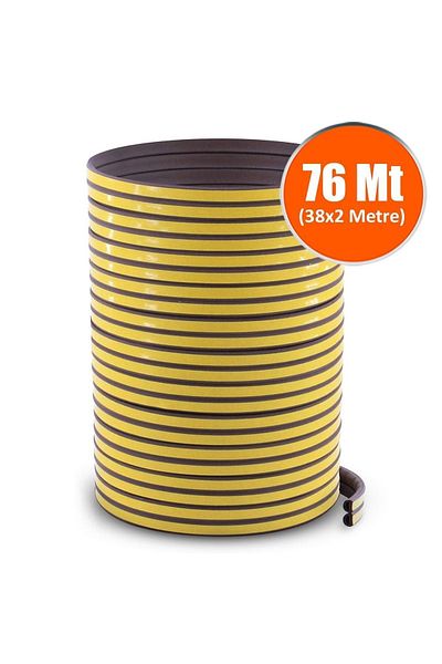 NZB Door Window Tape Wick Adhesive Brown Cold Insulation Tape 38x2=76 Meters