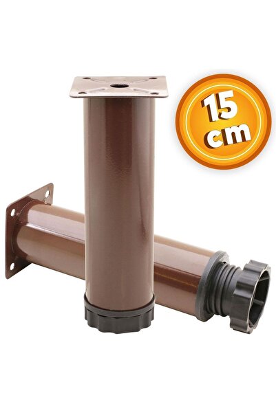 NZB أثاث أريكة قاعدة كرسي دعم معدني ساق قابلة للتعديل بني 15 سم